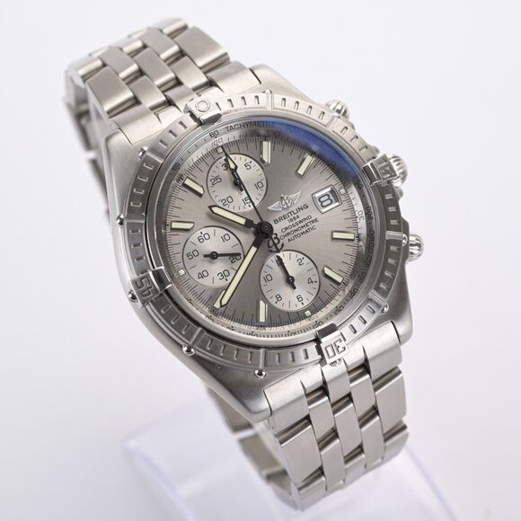 NOS Breitling Crosswind A13355 Silver Dial 43mm Automatic Men's Watch w/B&P - Picture 5 of 16